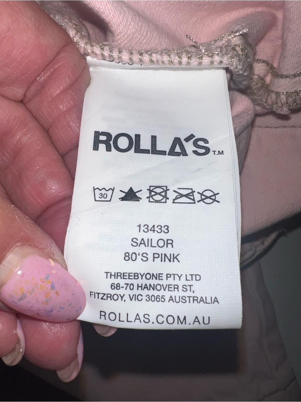 ROLLA'S 80s Pink Sailor High-Rise Wide Leg Jeans Sz 26 - Picture 9 of 16